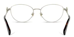 Shop BVLGARI Round Eyeglasses in Pale Gold online.