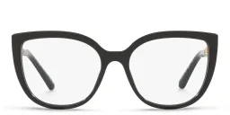 Shop BVLGARI Cat-Eye Eyeglasses in Black online.