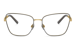 Shop Dolce & Gabbana Butterfly Eyeglasses in Gold/Matte Black online.