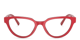 Shop Dolce & Gabbana Cat-Eye Eyeglasses in Metallic Red online.
