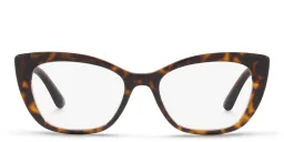 Shop Dolce & Gabbana Cat-Eye Eyeglasses in Havana /Transparent Brown online.