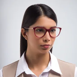 Shop Dolce & Gabbana Butterfly Eyeglasses in Bordeaux online.