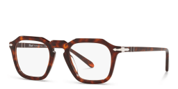 Shop PERSOL Unisex Square Eyeglasses in Havana online.