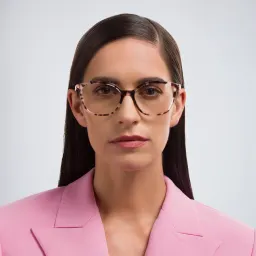 Shop PRADA Butterfly Eyeglasses in Pink Tortoise online.