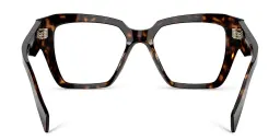 Shop PRADA Square Eyeglasses in Tortoise online.