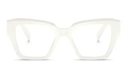 Shop PRADA Square Eyeglasses in White online.