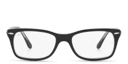 Shop Ray-Ban Unisex Square Eyeglasses in Black online.