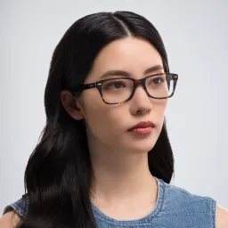 Shop Ray-Ban Unisex Square Eyeglasses in Yellow online.