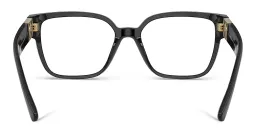 Shop VERSACE Medusa Square Eyeglasses in Black online.