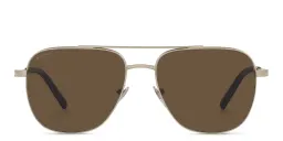 Shop BVLGARI Pilot Sunglasses in Matte Pale Gold online.