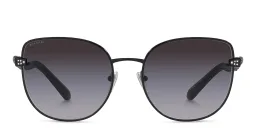 Shop BVLGARI Cat-Eye Sunglasses in Black online.