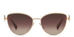 Shop BVLGARI Cat-Eye Sunglasses in Pink Gold online.