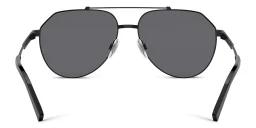 Shop Dolce & Gabbana Pilot Sunglasses in Matte Black online.
