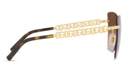 Shop Dolce & Gabbana Rimless Butterfly Sunglasses in Gold online.