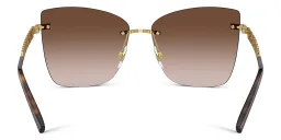 Shop Dolce & Gabbana Rimless Butterfly Sunglasses in Gold online.