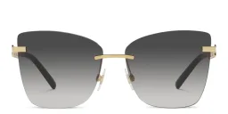 Shop Dolce & Gabbana Rimless Butterfly Sunglasses in Gold online.
