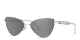 Shop Dolce & Gabbana Cat-Eye Sunglasses in Silver online.