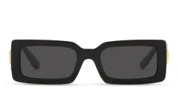 Shop Dolce & Gabbana Rectangle Sunglasses in Black online.