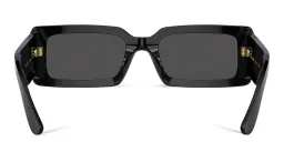 Shop Dolce & Gabbana Rectangle Sunglasses in Black online.