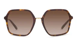 Shop Dolce & Gabbana Oversized Square Sunglasses in Havana online.