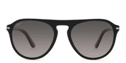 Shop PERSOL Unisex Aviator Sunglasses in Black online.
