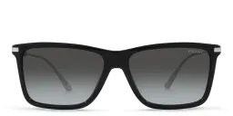 Shop PRADA Rectangle Sunglasses in Black online.
