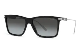 Shop PRADA Rectangle Sunglasses in Black online.
