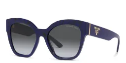 Shop PRADA Cat-Eye Sunglasses in Blue online.