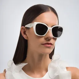 Shop PRADA Pillow Sunglasses in White online.