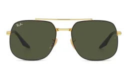 Shop Ray-Ban Unisex Square Sunglasses in Black online.