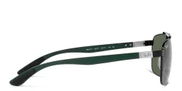 Shop Ray-Ban Rectangle Sunglasses in Black online.