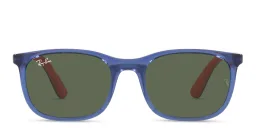 Shop Ray-Ban Junior Kids Square Sunglasses in Blue online.
