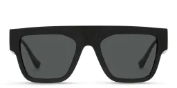 Shop VERSACE 90s Vintage Logo Sunglasses in Black online.