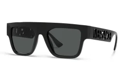 Shop VERSACE 90s Vintage Logo Sunglasses in Black online.