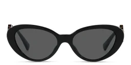 Shop VERSACE Double Medusa Cat-Eye Sunglasses in Black online.