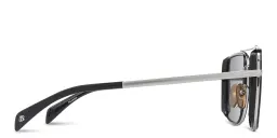 Shop DAVID BECKHAM Rectangle Sunglasses in Black Ruthenium online.
