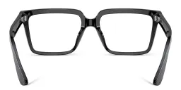 Shop GIORGIO ARMANI Wide Square Eyeglasses in Black online.