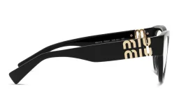 Shop MIU MIU Panthos Eyeglasses in Black online.