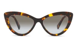 Shop MIU MIU Cat-Eye Sunglasses in Honey Havana online.