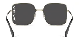 Shop MIU MIU Oversized Square Sunglasses in Pale Gold online.