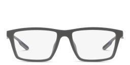 Shop Emporio Armani Wide Rectangle Eyeglasses in Matte Grey online.