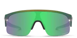 Shop Oakley Resistor Kids Half-Rim Mask Sunglasses in Silver online.