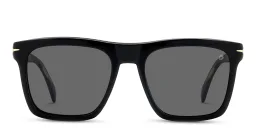 Shop DAVID BECKHAM Square Eyeglasses in Black online.