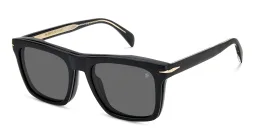 Shop DAVID BECKHAM Square Eyeglasses in Black online.