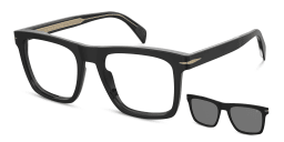 Shop DAVID BECKHAM Square Eyeglasses in Black online.