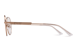 Shop BOTTEGA VENETA Unisex Round Eyeglasses in Gold online.