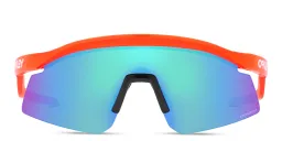 Shop Oakley Hydra Half-Rim Mask Sunglasses in Neon Orange online.