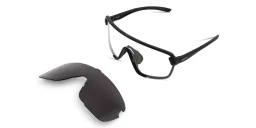 Shop SMITH Unisex Wide Irregular Sunglasses in Black online.