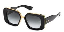 Shop AKONI Square Sunglasses in Black online.
