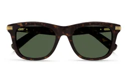 Shop Cartier Première de Cartier Rectangle Sunglasses in Havana online.